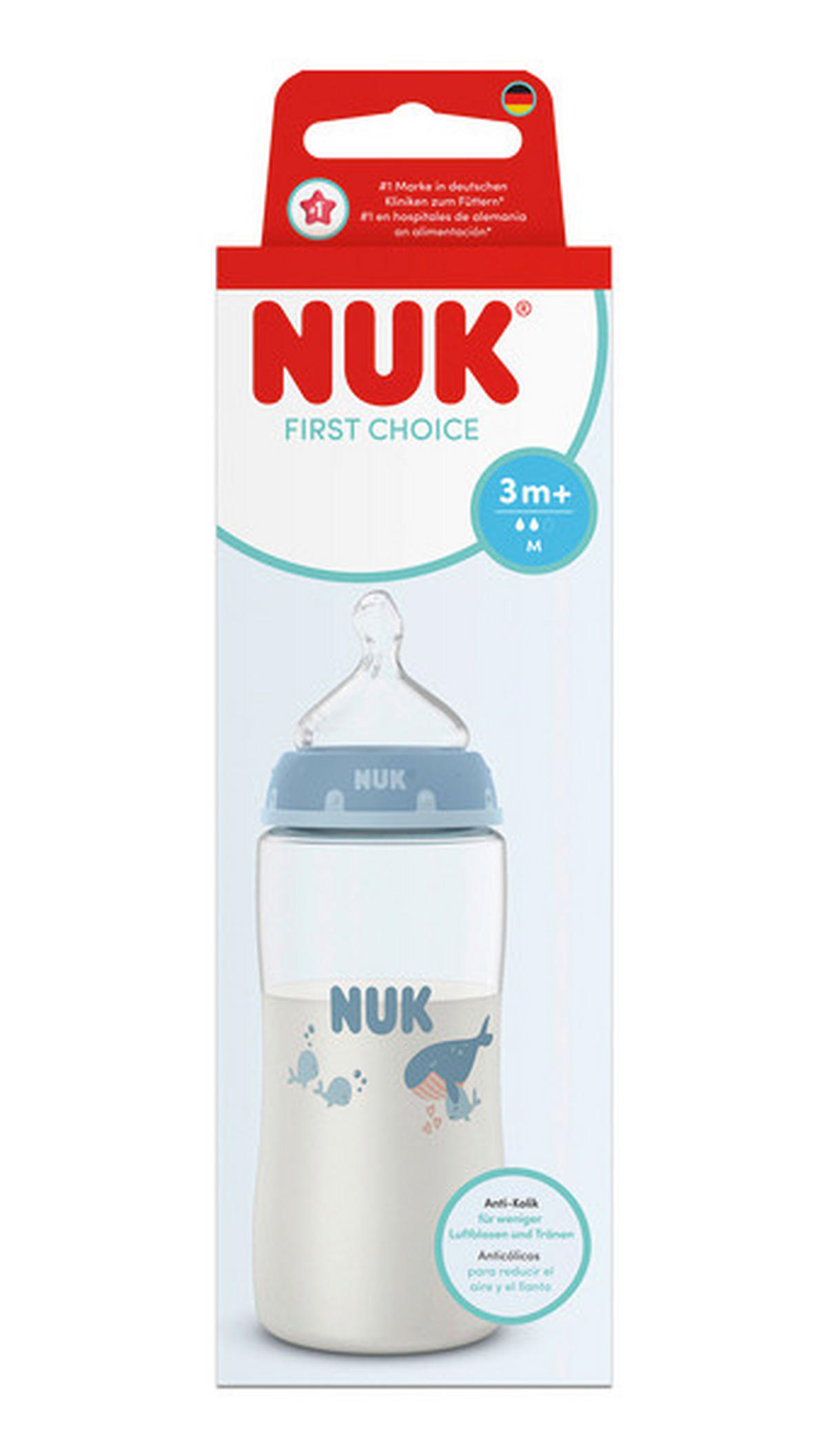 BABYFLASCHE FIRST CHOCIE 300 ml  - Pastellblau, Basics, Kunststoff (300ml) - NUK