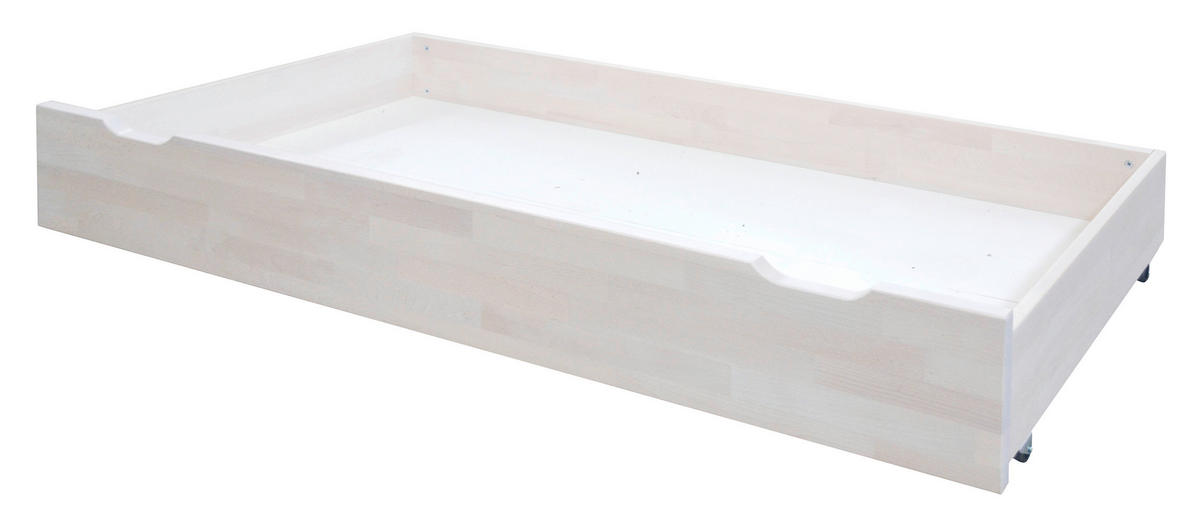 BETTKASTEN  in Weiss  - Weiss, Natur, Holz/Kunststoff (152/16/63cm) - Carryhome