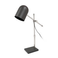 STEHLEUCHTE  12/54/46 cm   - Silberfarben/Schwarz, Design, Kunststoff/Stein (12/54/46cm) - Kayoom