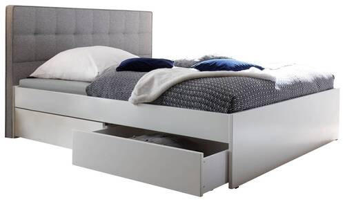 STAURAUMBETT 180/200 cm  in Grau, Weiß  - Weiß/Grau, Design, Holz (180/200cm) - Hasena