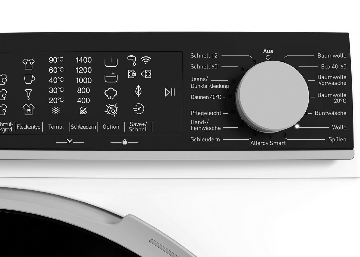 WASCHMASCHINE ES-WNFL814CWDA-DE  - Weiß, Basics, Glas/Kunststoff (60/85/56cm) - Sharp