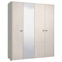 DREHTÜRENSCHRANK  in Kaschmir  - Kaschmir/Schwarz, Basics, Holzwerkstoff/Kunststoff (179,5/210,5/56,5cm) - MID.YOU