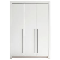 BABYKLEIDERSCHRANK Pulni Weiß  - Graphitfarben/Weiß, Basics, Holzwerkstoff/Kunststoff (137/195,5/56cm) - My Baby Lou