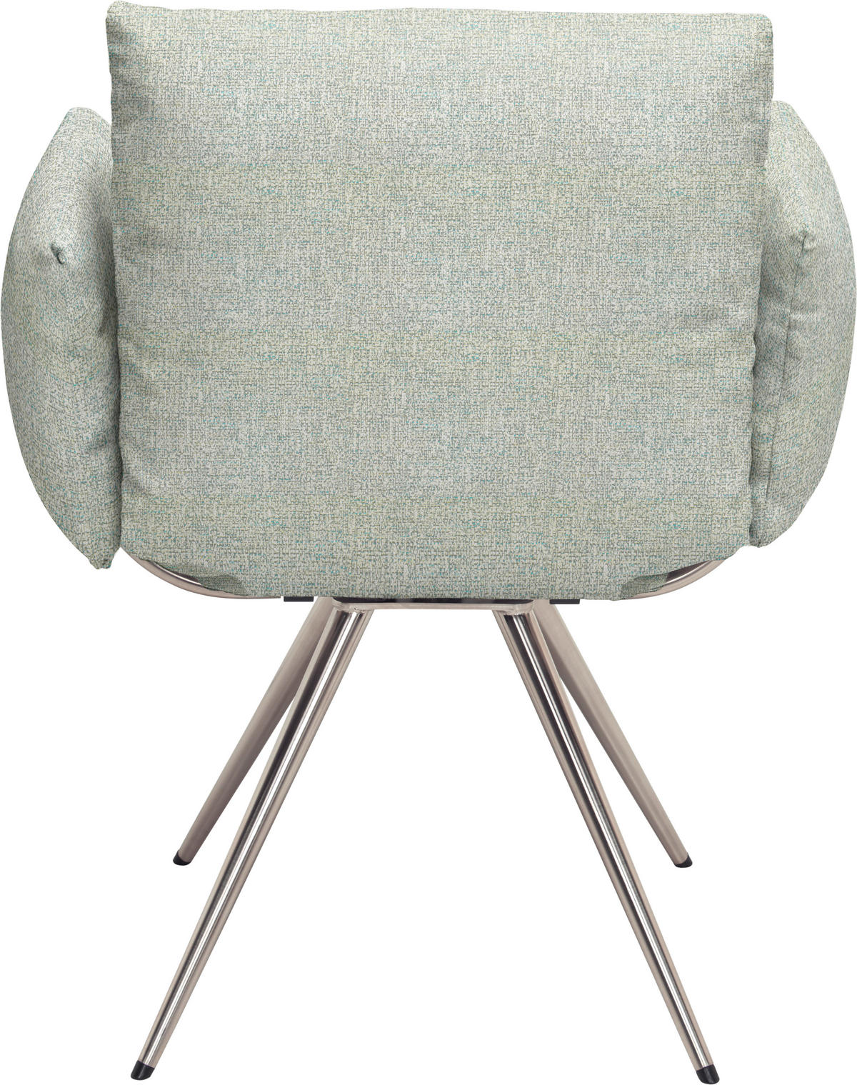 ARMLEHNSTUHL  Lederauswahl, Stoffauswahl Webstoff  - Edelstahlfarben/Hellgrün, Natur, Textil/Metall (72/90/65cm) - Venjakob