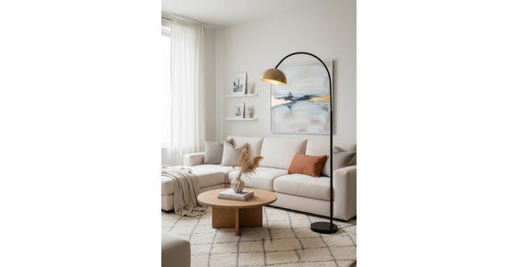 STEHLEUCHTE 70/25/157 cm    - Goldfarben/Schwarz, Trend, Metall (70/25/157cm) - Novel