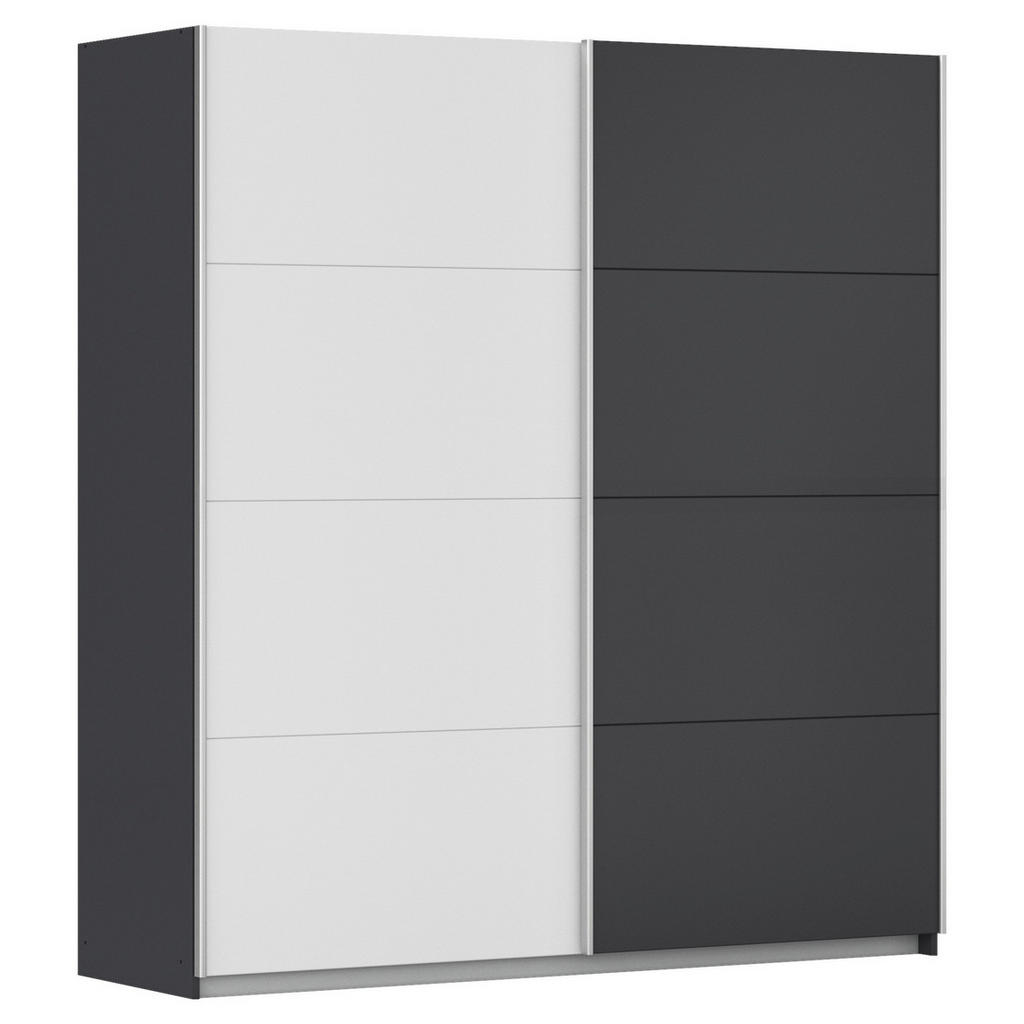 Schwebetürenschrank 181 Cm Subito, Graphitfarben/weiß