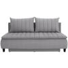 BOXSPRINGSOFA Webstoff Greige  - Greige/Schwarz, MODERN, Holz/Textil (208/102/96cm) - MID.YOU