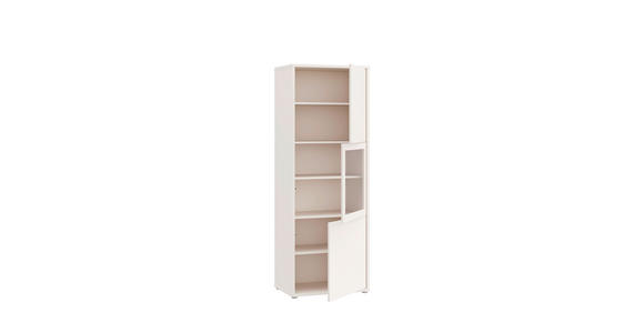 VITRINE  in Sandfarben  - Sandfarben/Grau, MODERN, Glas/Holz (64,8/179,1/44cm) - Carryhome