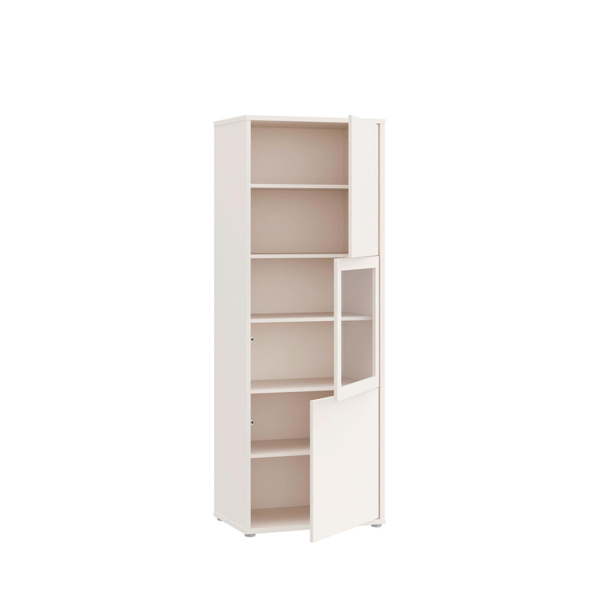 VITRINE  in Sandfarben  - Sandfarben/Grau, MODERN, Glas/Holz (64,8/179,1/44cm) - Carryhome