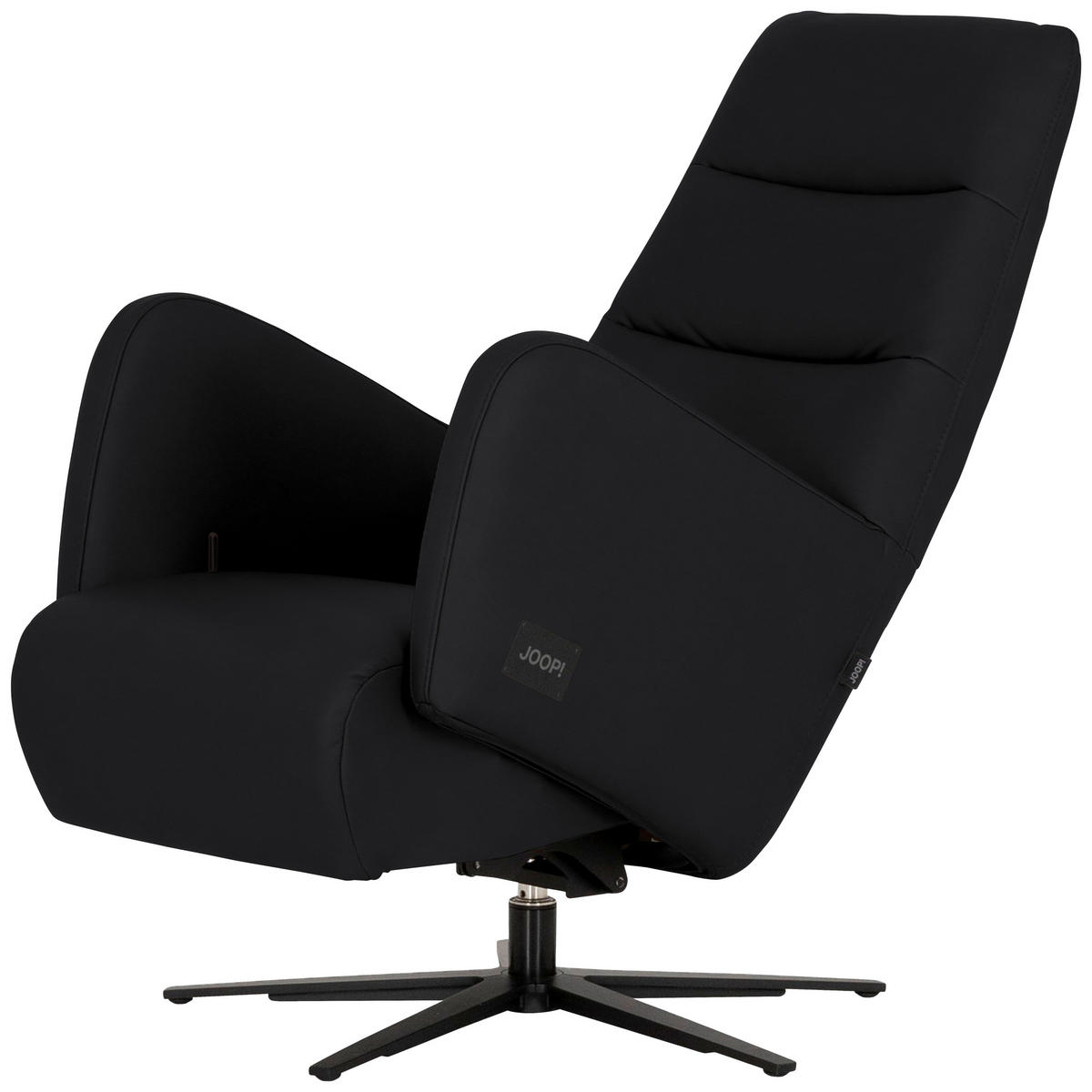 RELAXSESSEL Leder Schwarz  - Schwarz, Modern, Leder/Metall (66/110/83cm) - Joop!