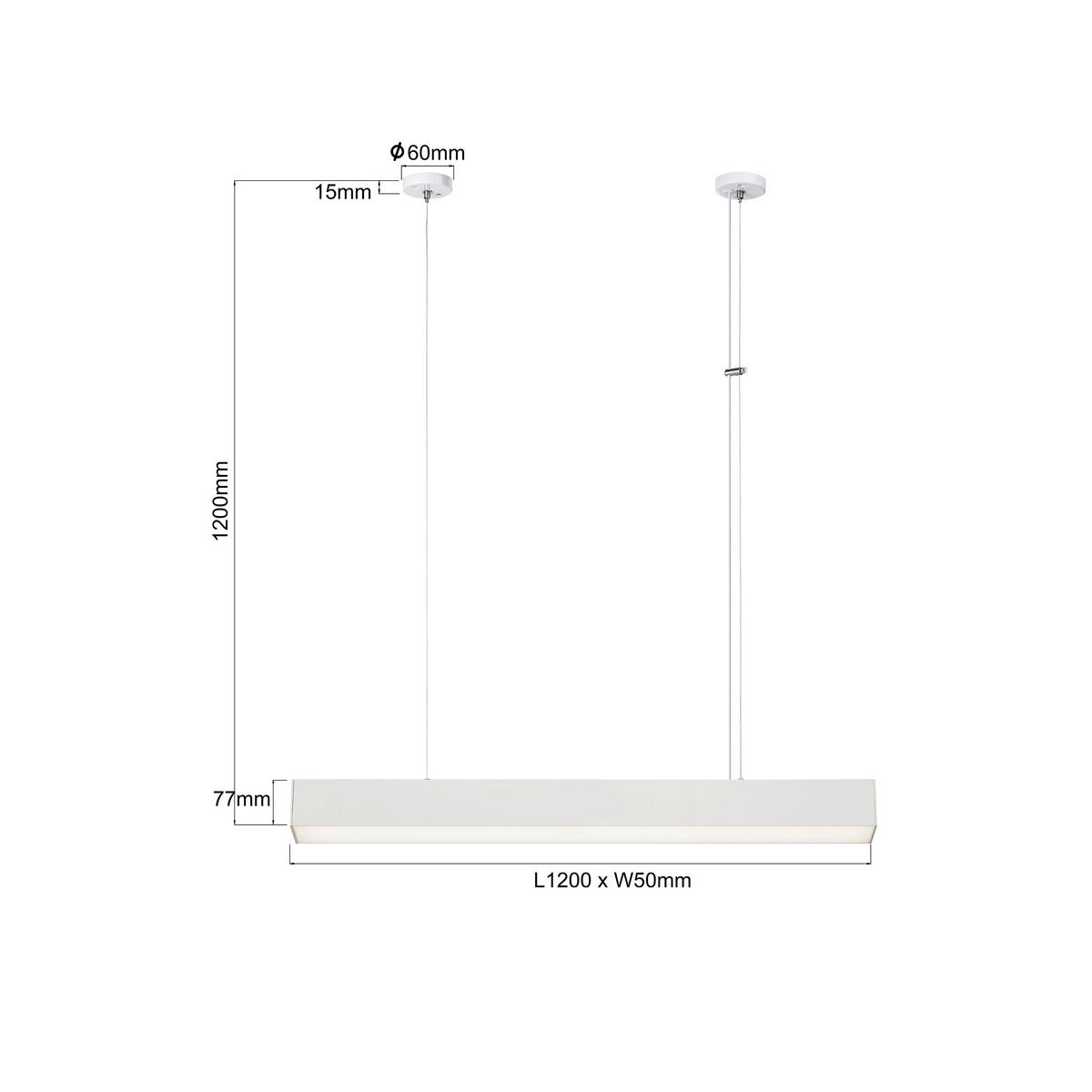 LED-HÄNGELEUCHTE Luci  120/80/6 cm  - Schwarz, Design, Metall (120/80/6cm)