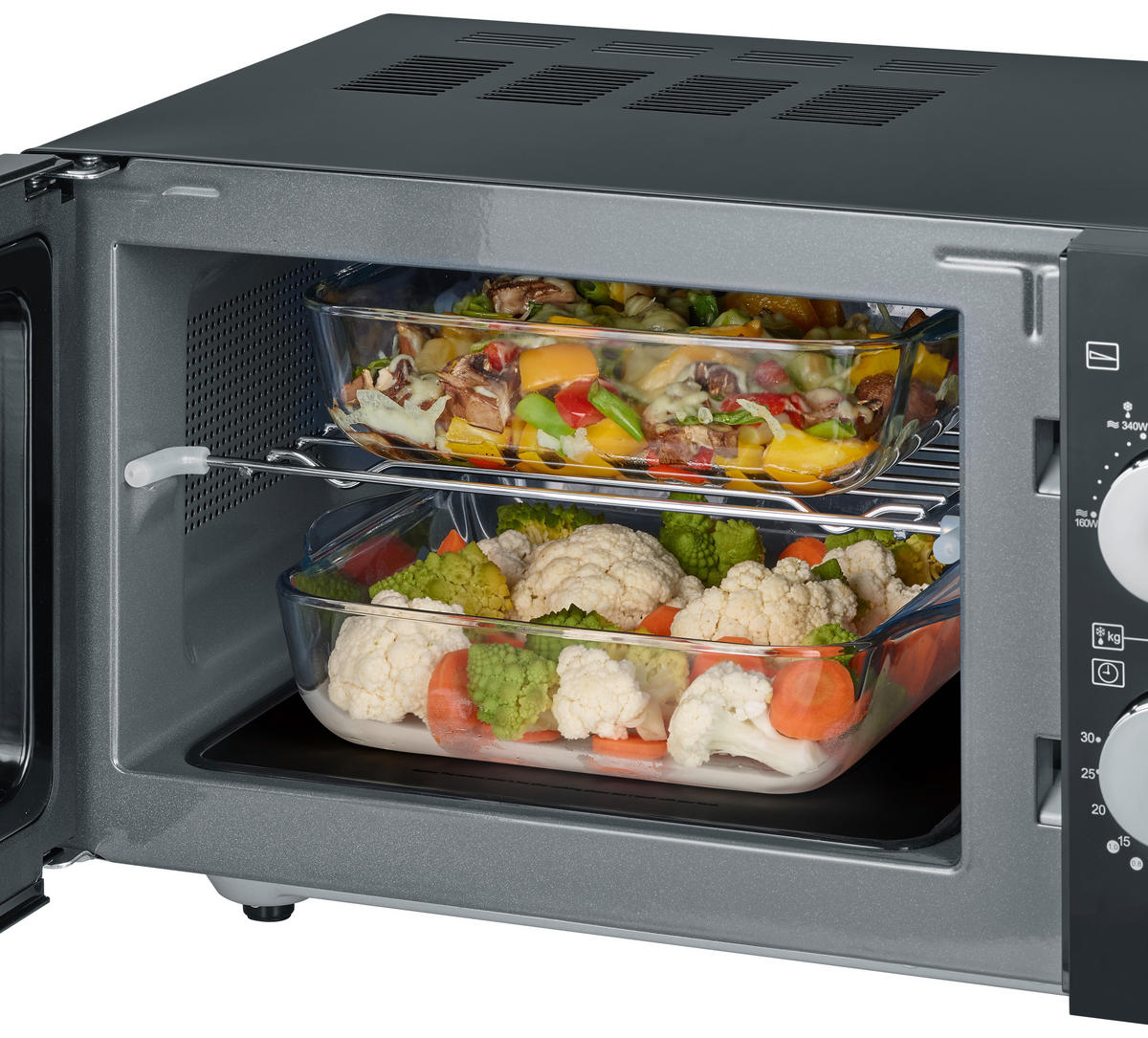 MIKROWELLE MW 7762  - Schwarz, Basics, Glas/Keramik (46,2/27/39,5cm) - Severin