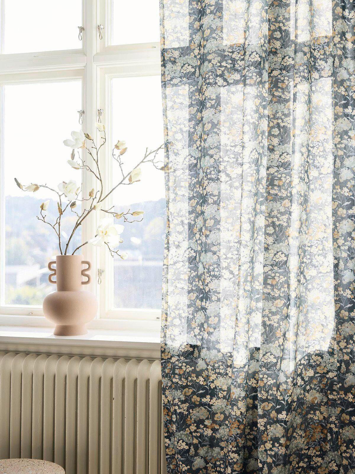 FERTIGVORHANG halbtransparent  - Blau, Design, Textil (135/280cm) - Svanefors