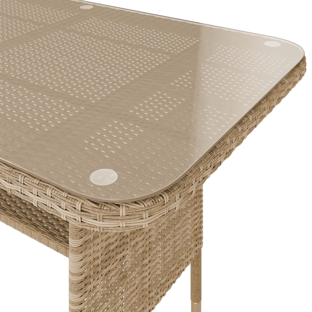 LOUNGE GARNITÚRA 4 részes    - bézs/natúr színű, Romantik / Landhaus, műanyag/Üveg - Ambia Garden