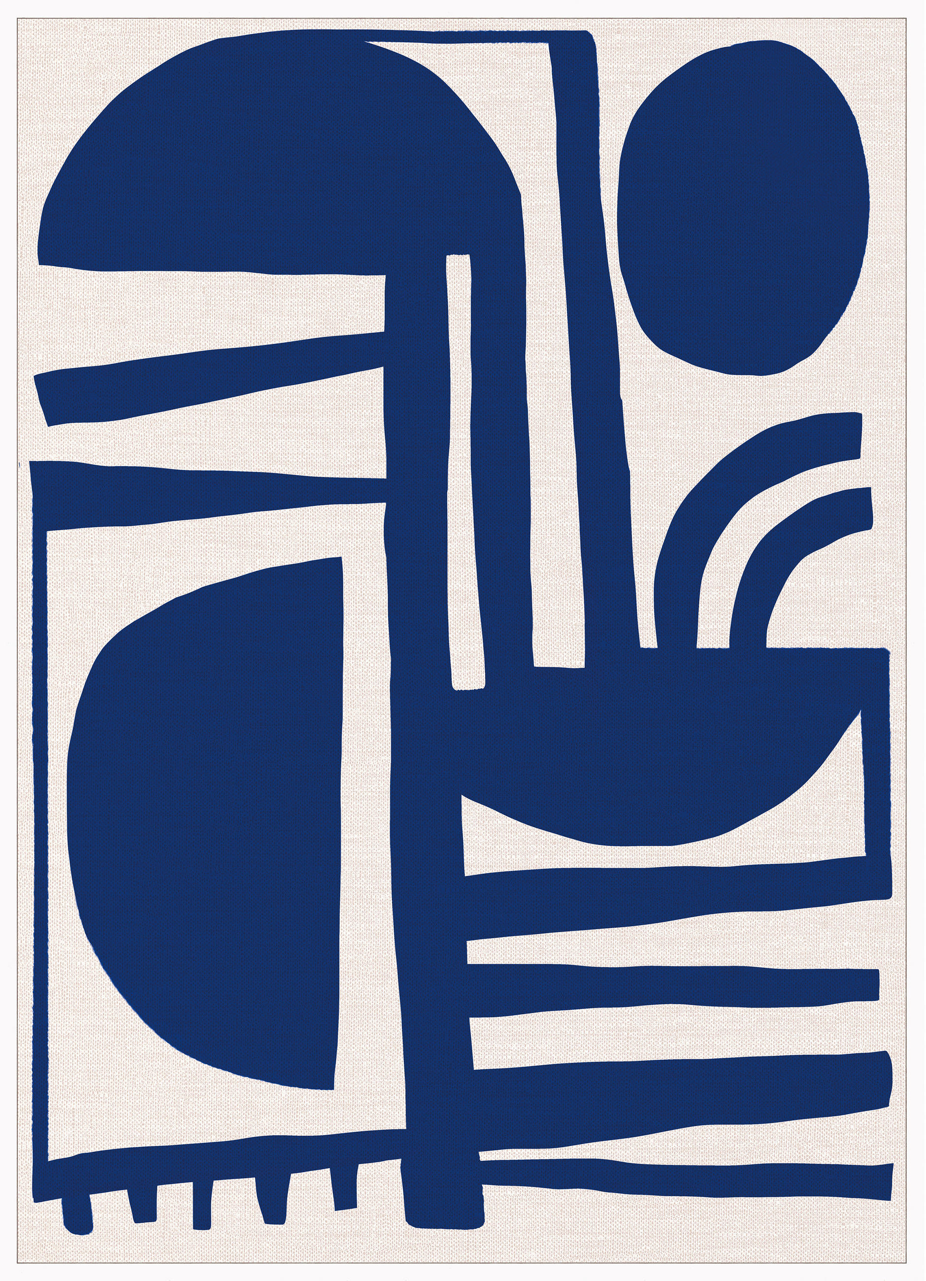BILD Abstraktes  - Blau/Weiß, Trend, Holzwerkstoff/Kunststoff (50/70cm) - Monee