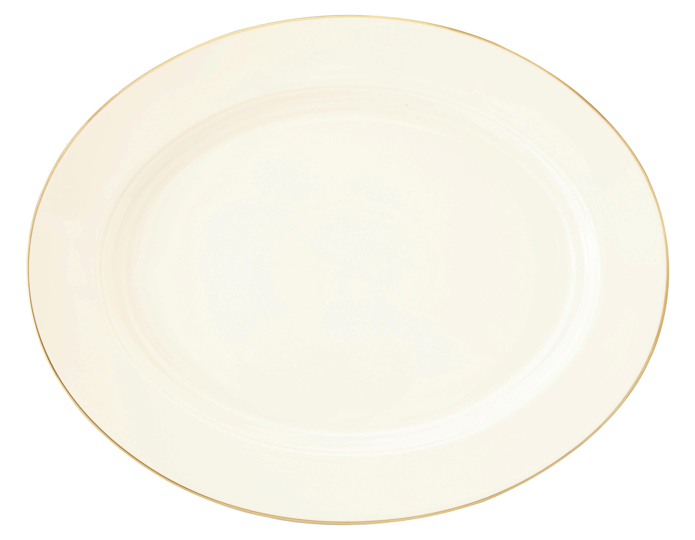 PLADENJ ZA SERVIRANJE  Saphir Diamant Oro     35/28 cm        - krem barve, Basics, keramika (35/28cm) - Seltmann Weiden