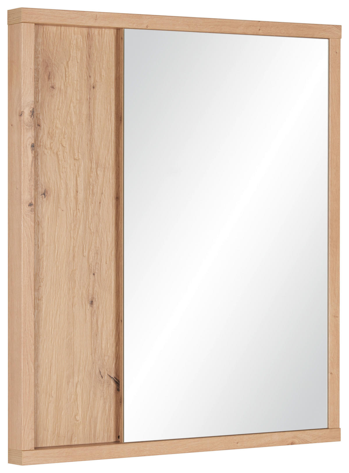 WANDSPIEGEL 76/86/5 cm    - Eichefarben, Design, Glas/Holzwerkstoff (76/86/5cm) - Xora