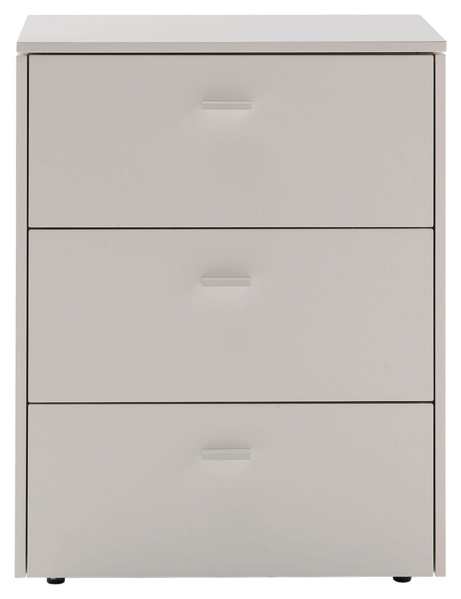 Thumbnail - Schöner Wohnen Nachtschrank, Grau, Holzwerkstoff, 3 Schubladen, 54x52x45 cm, Made in Germany, Soft-Close-System, Schlafz...