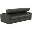 SCHLAFSOFA Bard in Echtleder Dunkelgrau  - Dunkelgrau/Schwarz, KONVENTIONELL, Leder/Kunststoff (206/81/96cm) - Novel