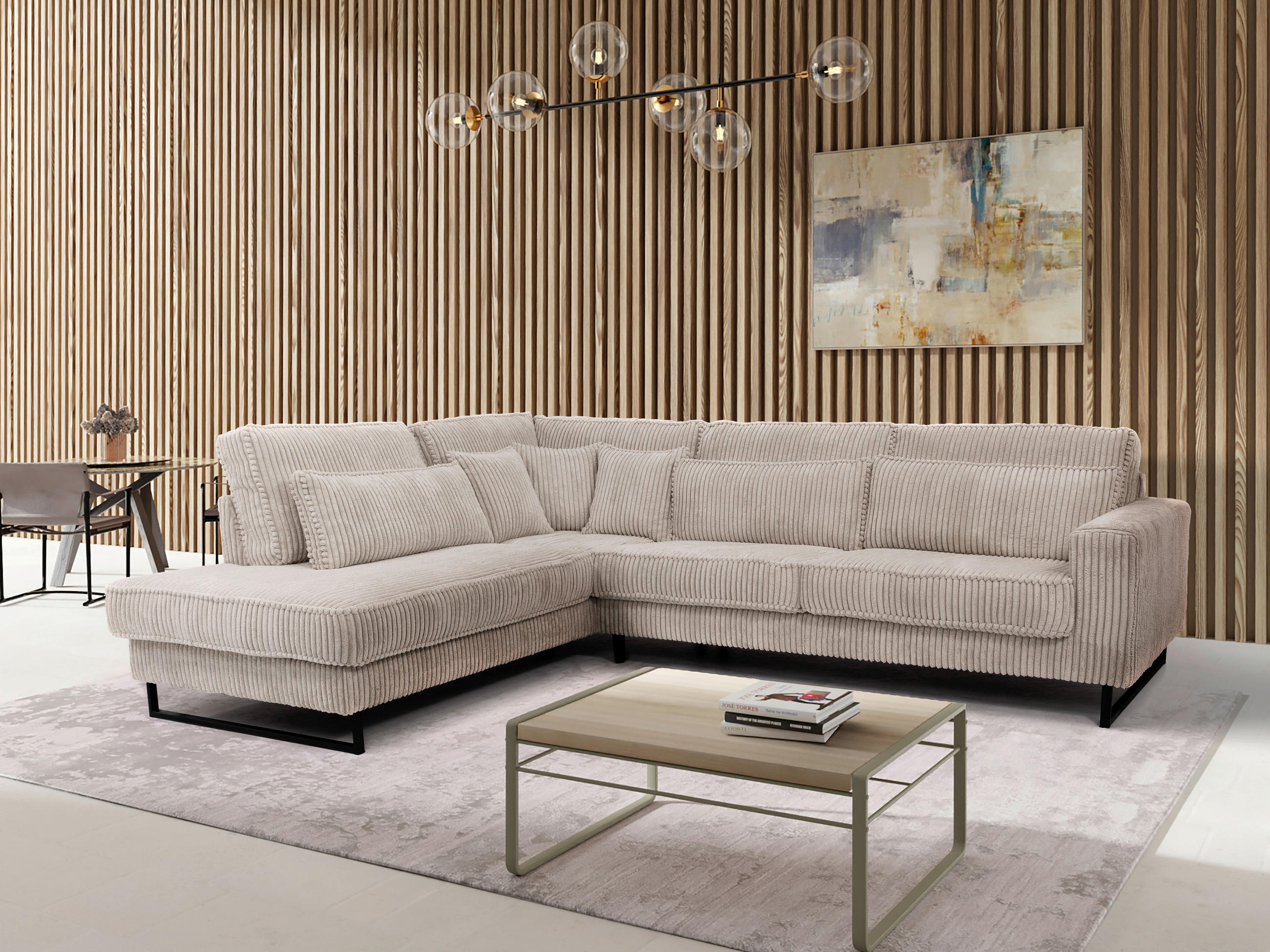 Livetastic ROHOVÁ SEDAČKA, textil, kompozitní dřevo, béžová