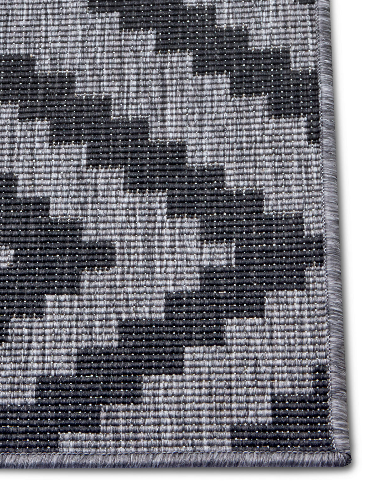 OUTDOORTEPPICH 120/170 cm Twin Grau, Schwarz  - Schwarz/Grau, Basics, Kunststoff (120/170cm)