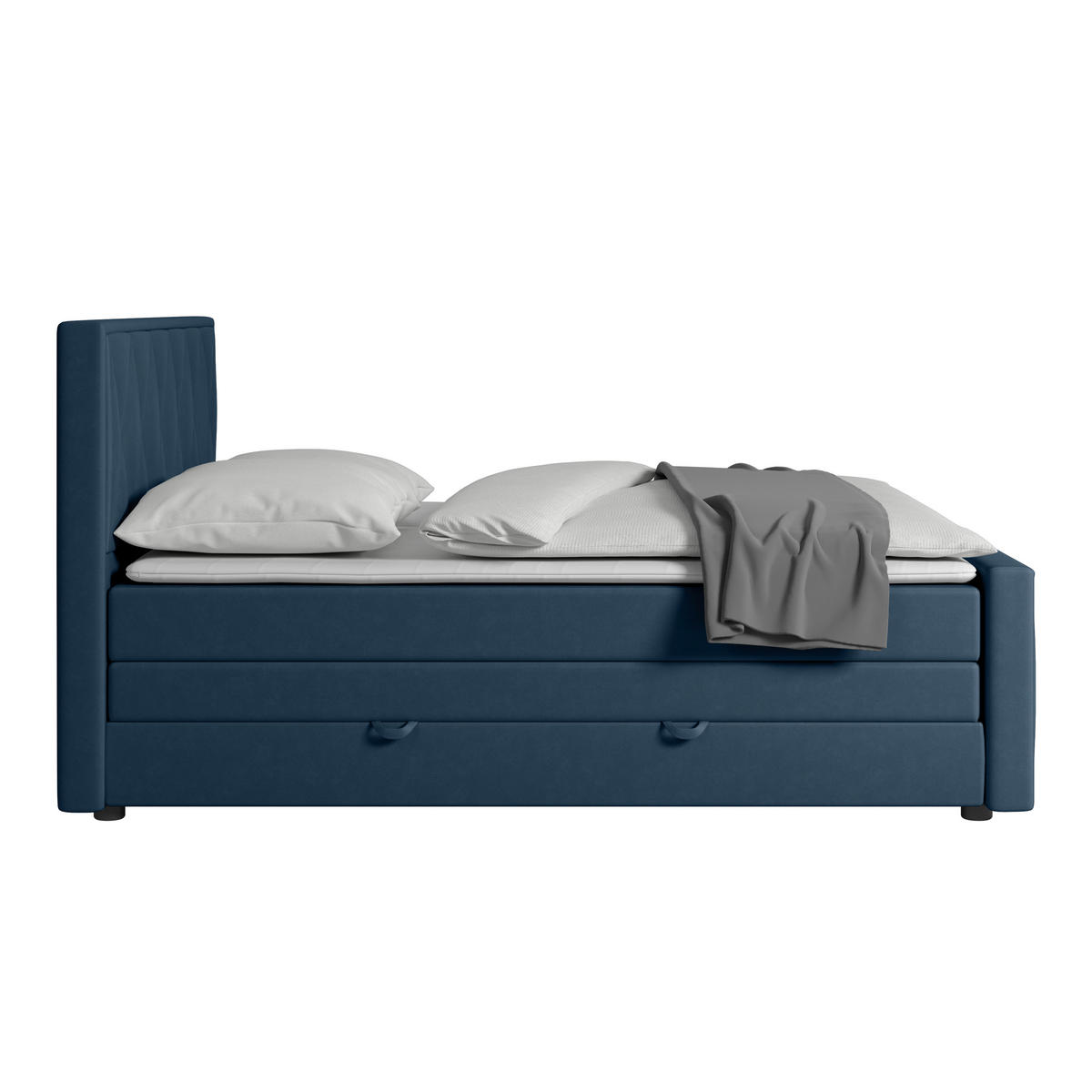 BOXSPRINGBETT 180/200 cm  in Blau  - Blau, Modern, Holz/Kunststoff (180/200cm) - MID.YOU