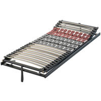 LATTENROST 120/200 cm Kopfteil, Fußteil, Mittelzone verstellbar, Birke  - Anthrazit/Weinrot, Basics, Holz (120/200cm) - Dieter Knoll