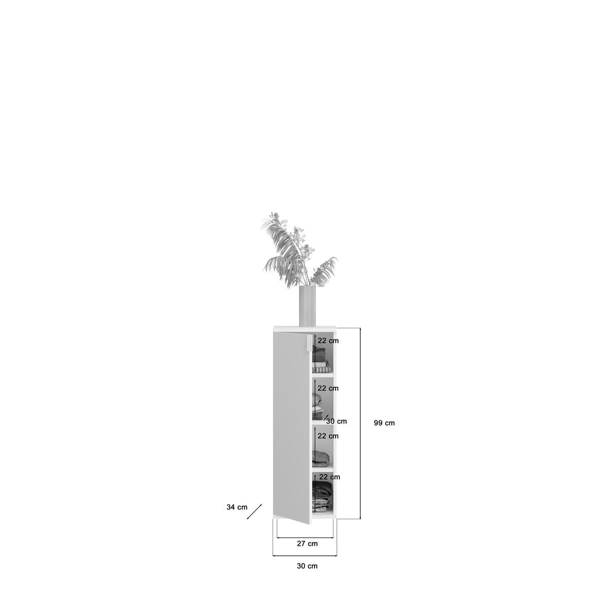 KOMODA, vysoce lesklá bílá, 91/99/34 cm - vysoce lesklá bílá, Moderní, kompozitní dřevo (91/99/34cm) - MID.YOU