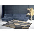 ECKSOFA Blau Webstoff  - Blau/Schwarz, KONVENTIONELL, Textil/Metall (225/288cm) - Carryhome