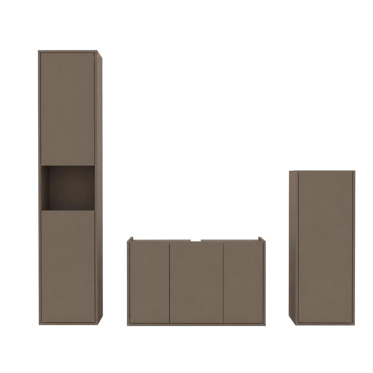 WASCHBECKENUNTERSCHRANK 98/62/35 cm  - Schwarz/Cappuccino, Trend, Holzwerkstoff/Kunststoff (98/62/35cm) - MID.YOU