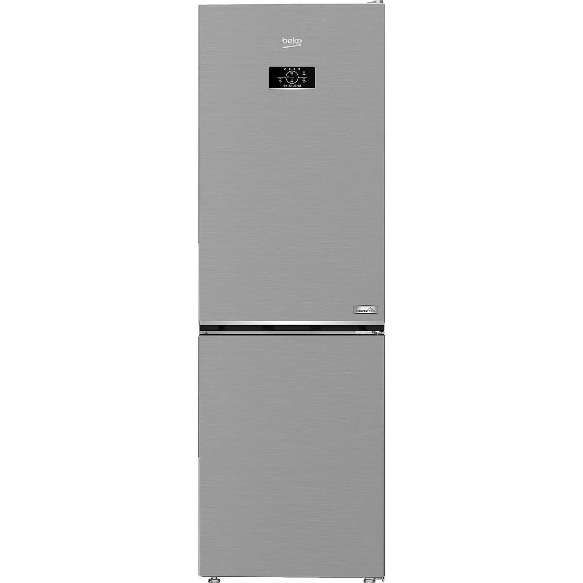 KÜHL-GEFRIER-KOMBINATION B5RCNA366HXB1  - Edelstahlfarben, Basics, Metall (59,5/186,5/66,3cm) - Beko
