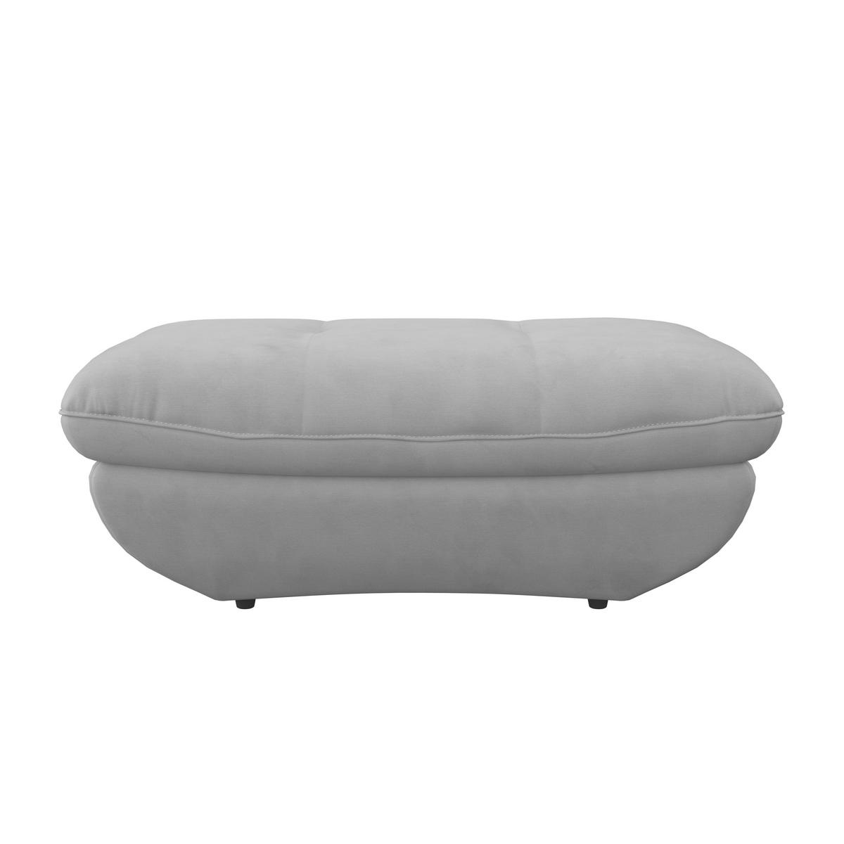 HOCKER in Textil Hellgrau  - Hellgrau/Schwarz, Modern, Kunststoff/Textil (107/75cm) - MID.YOU