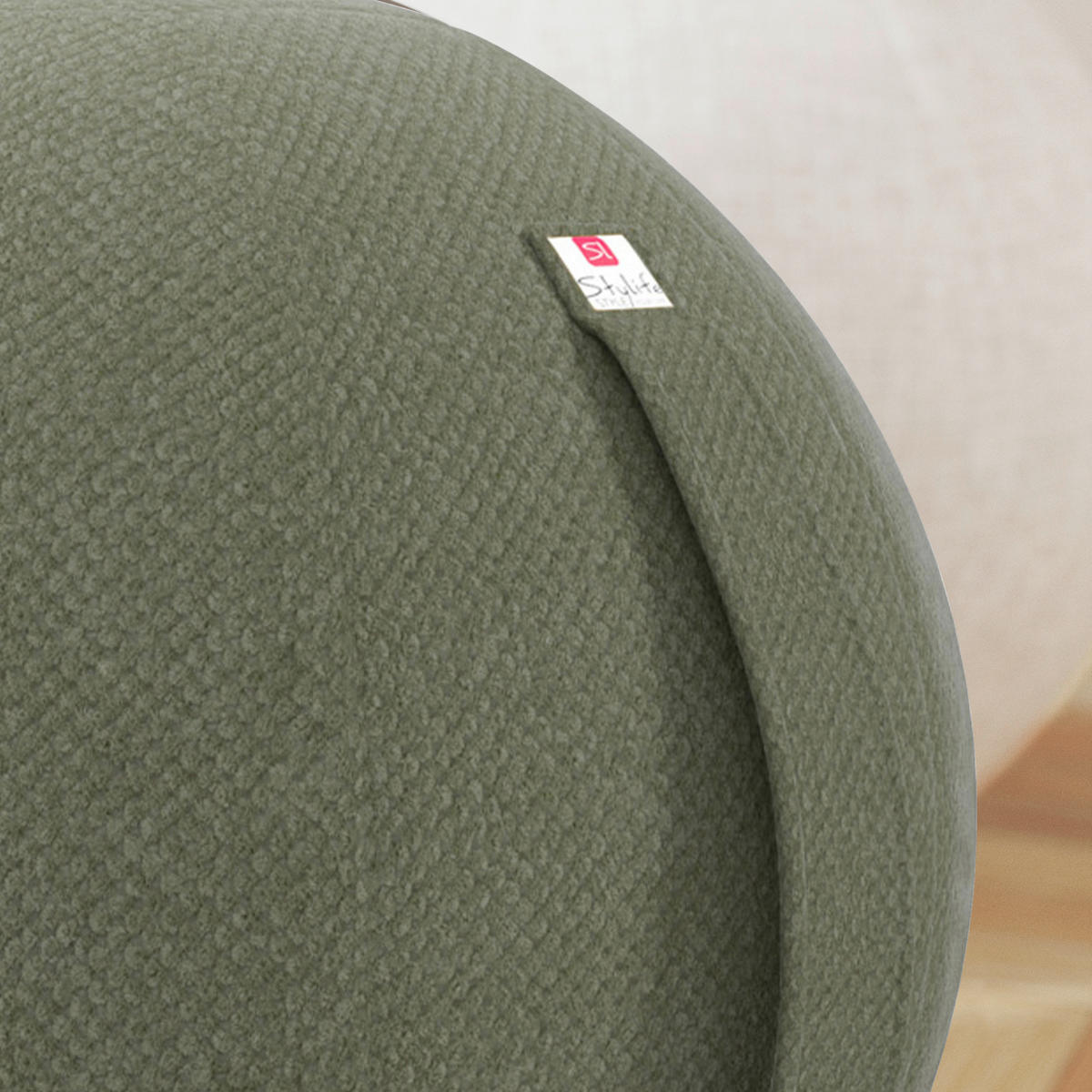 SITZBALL Plüsch  - Grün, Design, Textil (60/60/60cm) - Stylife