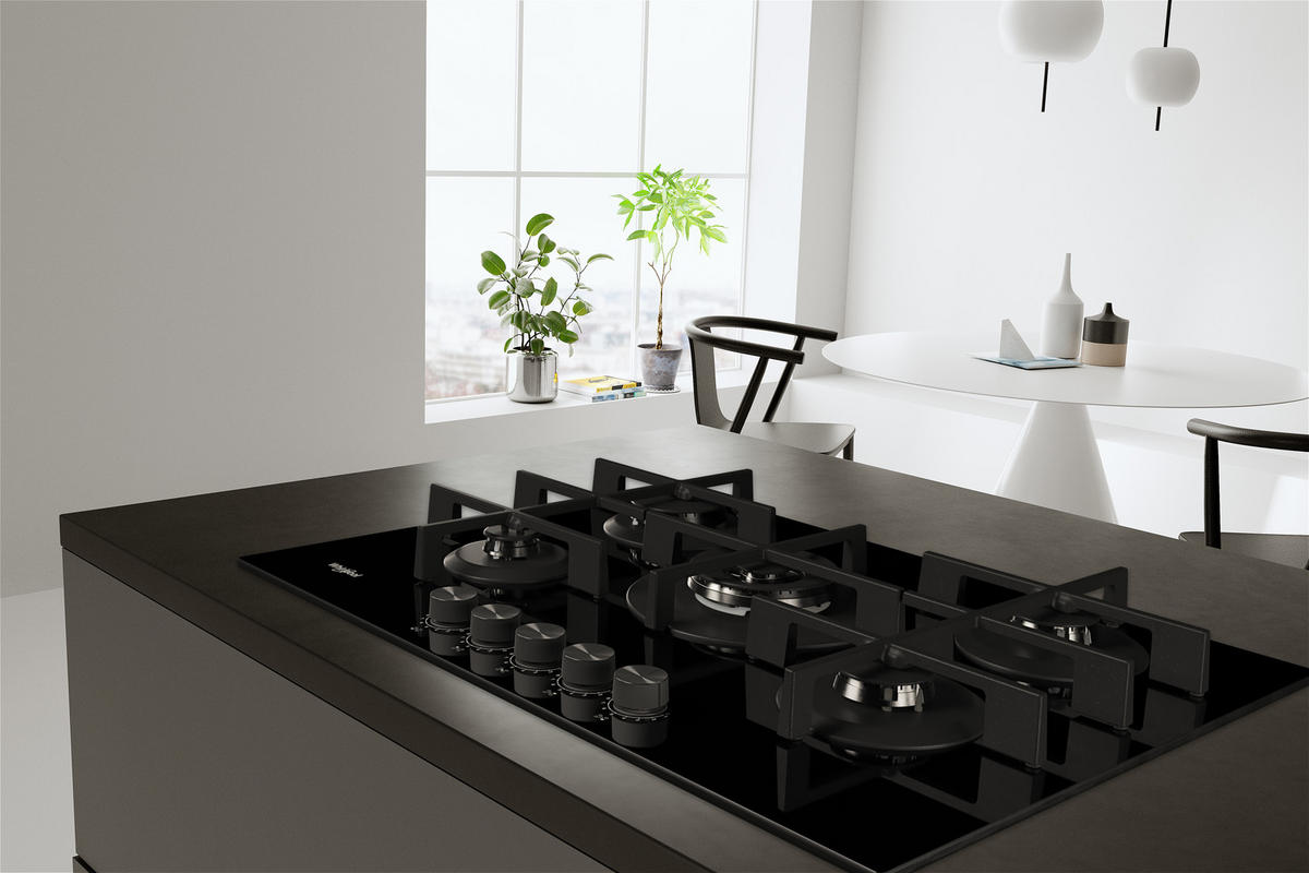 PLOČA GOWL 728/NB - crna, Design, staklo/plastika (73/5,1/51cm) - Whirlpool