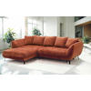 ECKSOFA in Struktur Rostfarben  187/282 cm  - Rostfarben/Schwarz, Design, Textil/Metall (187/282cm) - Livetastic