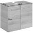 WASCHBECKENUNTERSCHRANK 60/53/33 cm - Chromfarben/Eichefarben, KONVENTIONELL, Holzwerkstoff/Metall (60/53/33cm) - Xora WASCHBECKENUNTERSCHRANK 60/53/33 cm - Chromfarben/Eichefarben, KONVENTIONELL, Holzwerkstoff/Metall (60/53/33cm) - Xora