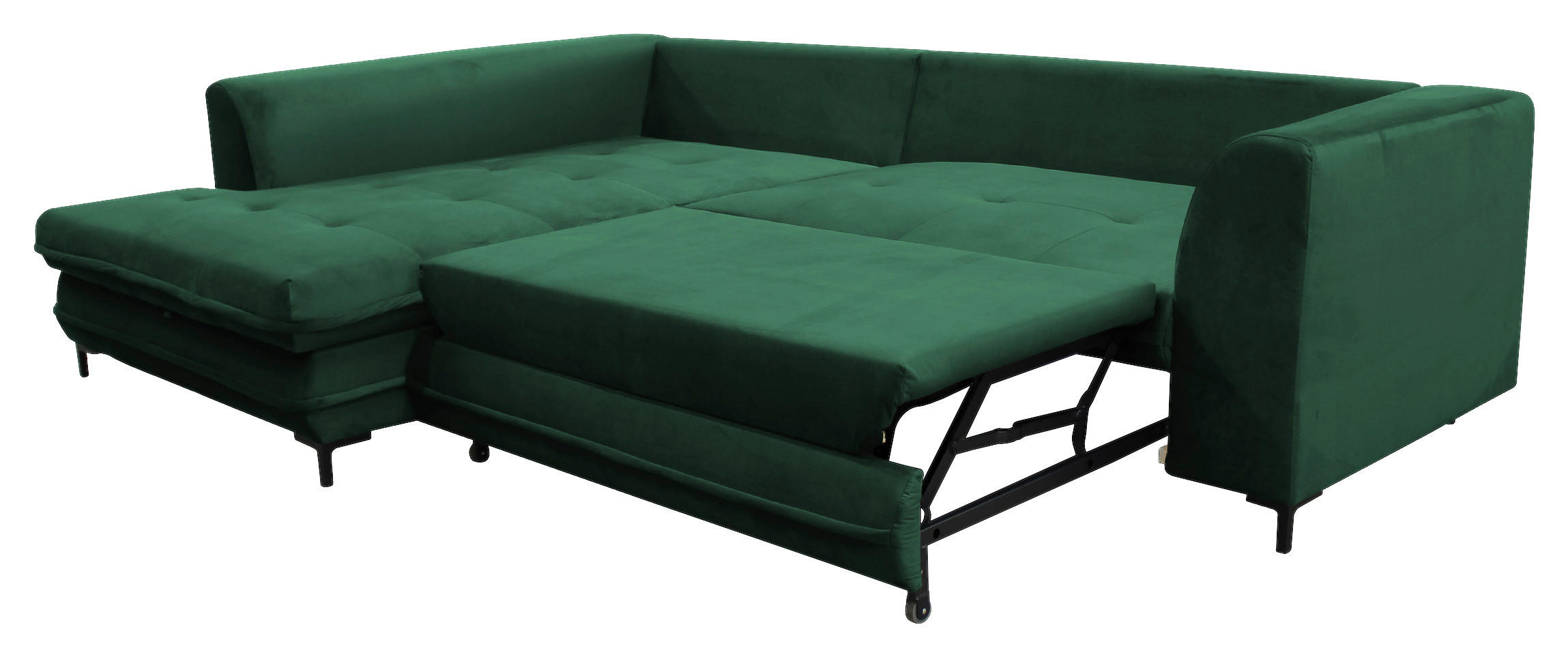 Thumbnail - Livetastic Eckschlafsofa, Grün, Textil, 4-Sitzer, Füllung: Schaumstoff, 277x187 cm, Made in EU, Rücken echt, Armteil lin...