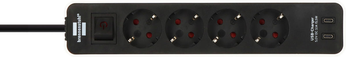 STECKDOSENLEISTE - Weiß, Basics, Kunststoff (31/5.8/8cm) - Brennenstuhl