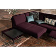 ECKSOFA in Flachgewebe, Struktur Dunkelrot  - Anthrazit/Dunkelrot, Design, Textil/Metall (230/254cm) - Ambiente