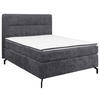 BOXSPRINGBETT 140/200 cm  in Dunkelgrau  - Dunkelgrau/Schwarz, Design, Textil/Metall (140/200cm) - Esposa