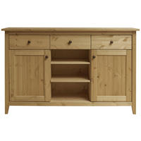 SIDEBOARD Kieferfarben  144/91/40 cm  - Anthrazit/Kieferfarben, Natur, Holz/Metall (144/91/40cm) - Linea Natura
