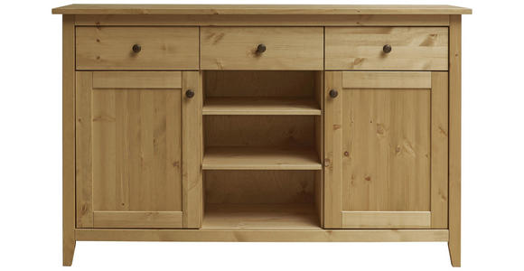 SIDEBOARD Kieferfarben  144/91/40 cm  - Anthrazit/Kieferfarben, Natur, Holz/Metall (144/91/40cm) - Linea Natura
