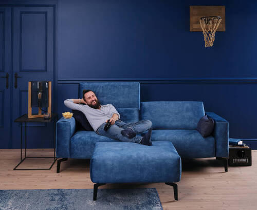 Thumbnail - Sensoo 2,5-Sitzer Cosy, Braun, Textil, 220x86x86-94 cm, Stoffauswahl, Armteil links, rechts, Wohnzimmer, Sofas & Couches...