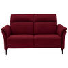 2-SITZER-SOFA in Mikrofaser Rot  - Rot/Schwarz, KONVENTIONELL, Textil/Metall (178/103/95cm) - Dieter Knoll