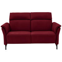 2-SITZER-SOFA in Mikrofaser Rot  - Rot/Schwarz, Konventionell, Textil/Metall (178/103/95cm) - Dieter Knoll