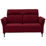 2-SITZER-SOFA in Mikrofaser Rot  - Rot/Schwarz, KONVENTIONELL, Textil/Metall (178/103/95cm) - Dieter Knoll