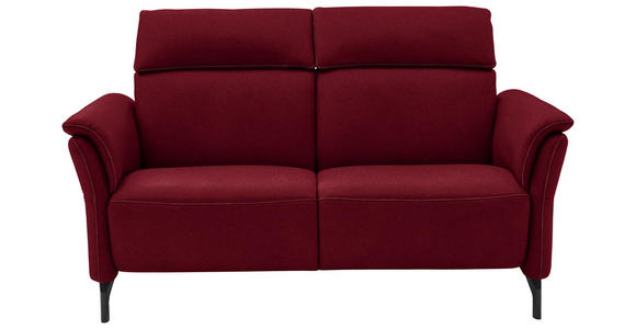 2-SITZER-SOFA in Mikrofaser Rot - Rot/Schwarz, KONVENTIONELL, Textil/Metall (178/103/95cm) - Dieter Knoll