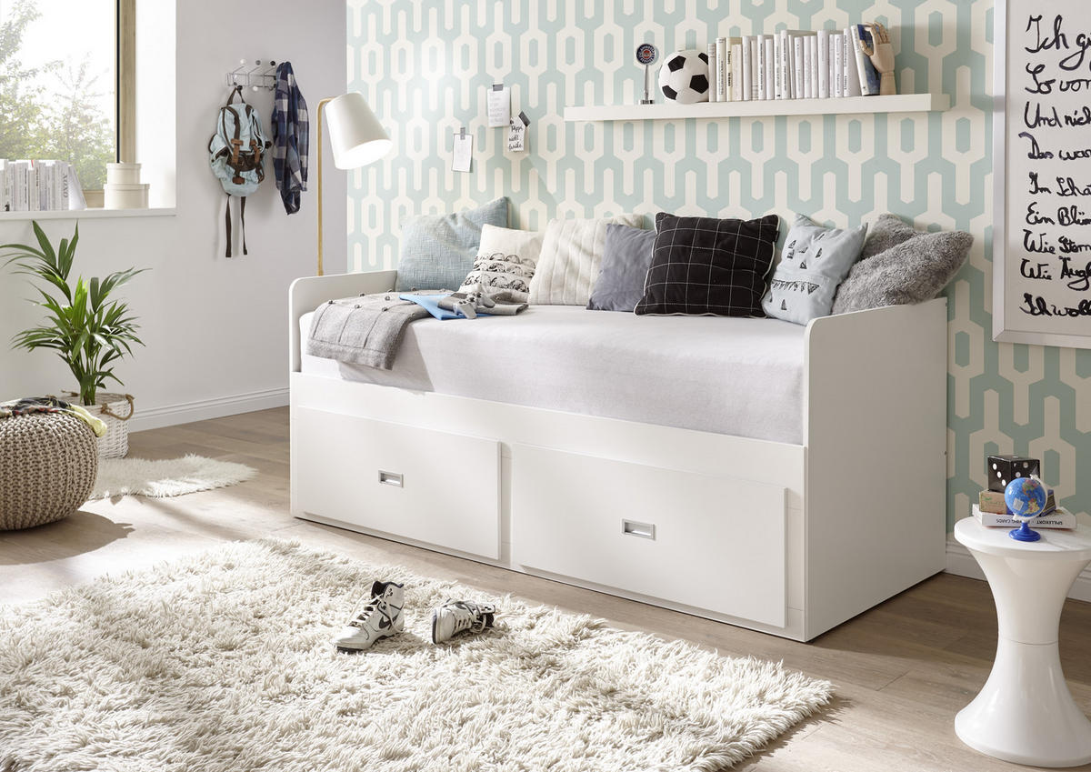 AUSZIEHBETT 80/200 cm,  in Matratze, Lattenrost, Bettschublade  - Kieferfarben, KONVENTIONELL (80/200cm) - Livetastic