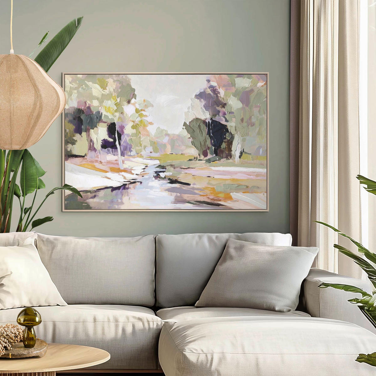 LEINWANDBILD Landschaft und Natur, Abstraktes Multicolor  - Multicolor, Design, Holzwerkstoff (100/78cm) - Reinders!