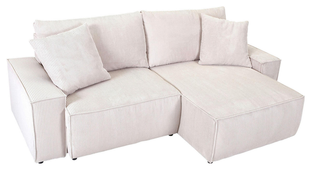 HÖRNSOFFA i manchester beige  - beige/svart, Klassisk, textil/plast (250/153cm) - MID.YOU